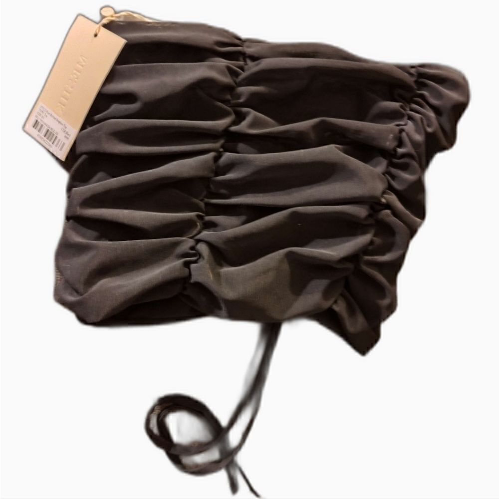 Meshki pearl ruched strapless top, black nwt🎉 will remove soon!! - Picture 5 of 5